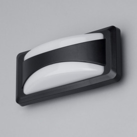 Truro Outdoor LED Rectangular Split Design Wall Light - Black - thumbnail 3