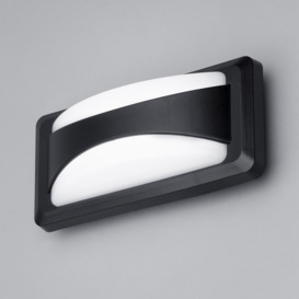 Truro Outdoor LED Rectangular Split Design Wall Light - Black - thumbnail 2