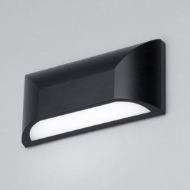 Truro Outdoor LED Rectangular Down Wall Light - Black - thumbnail 3
