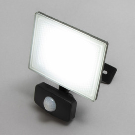 Arvid 20 Watt LED Slimline Outdoor Flood Light with PIR Sensor - Black - thumbnail 2