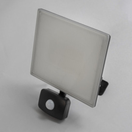 Arvid 50 Watt LED Slimline Outdoor Flood Light with PIR Sensor - Black - thumbnail 3