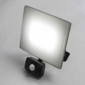 Arvid 50 Watt LED Slimline Outdoor Flood Light with PIR Sensor - Black - thumbnail 2