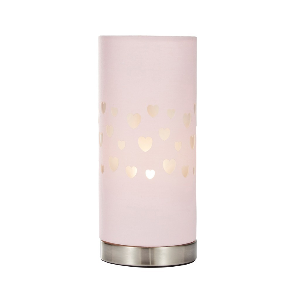 Glow Hearts Cylinder Table Lamp - Pink - image 1