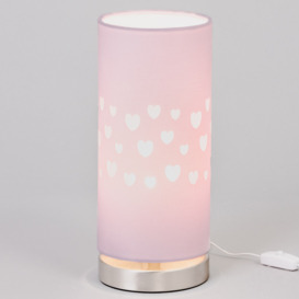 Glow Hearts Cylinder Table Lamp - Pink - thumbnail 2