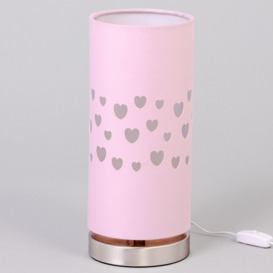 Glow Hearts Cylinder Table Lamp - Pink - thumbnail 3