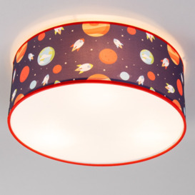 Glow Outer Space Flush Ceiling Light - Blue - thumbnail 2