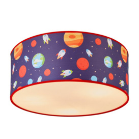 Glow Outer Space Flush Ceiling Light - Blue - thumbnail 1