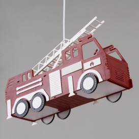 Glow Fire Engine Pendant Ceiling Light - Red - thumbnail 3