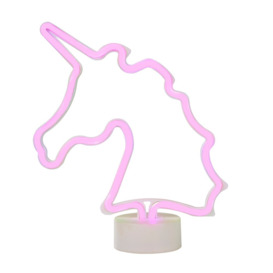 Glow Unicorn Neon Table Lamp - Pink