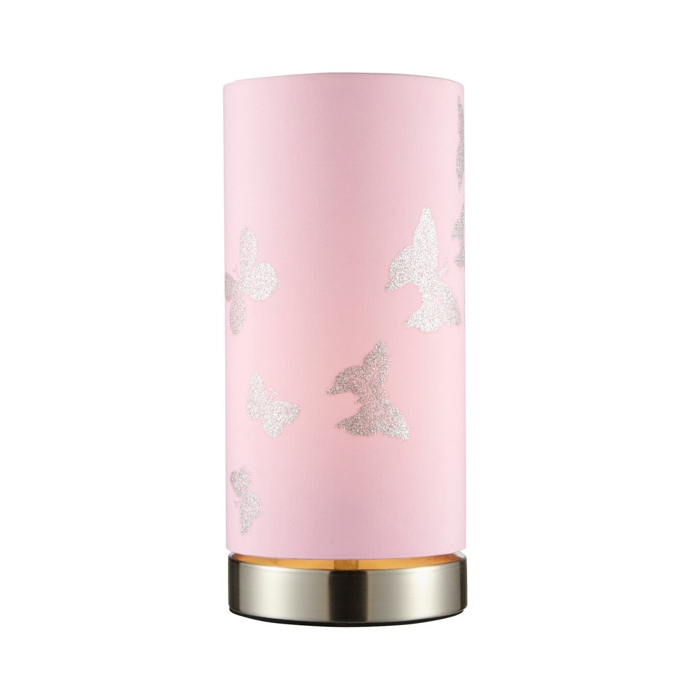 Glow Butterfly Cylinder Table Lamp - Pink - image 1