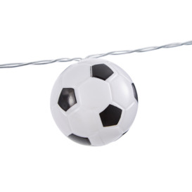 Glow LED Football String Lights - Black & White - thumbnail 1