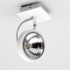Rosco 1 Light Parabolic Square Single Wall or Ceiling Spotlight - White - thumbnail 2