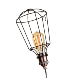 Drax Caged Table Lamp - Bronze