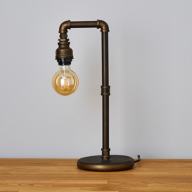 Pippa Industrial Style Pipe Table Lamp - Bronze - thumbnail 3