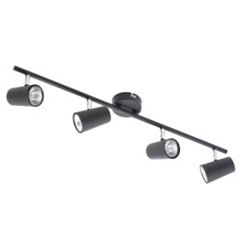 Chobham 4 Light Adjustable Ceiling Spotlight Bar - Black - thumbnail 1