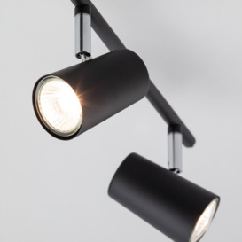 Chobham 4 Light Adjustable Ceiling Spotlight Bar - Black - thumbnail 3