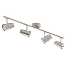 Chobham 4 Light Adjustable Ceiling Spotlight Bar - Satin Nickel