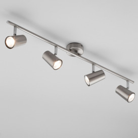 Chobham 4 Light Adjustable Ceiling Spotlight Bar - Satin Nickel - thumbnail 3