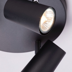 Chobham 3 Light Adjustable Ceiling Spotlight Plate - Black - thumbnail 3