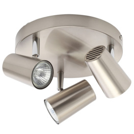 Chobham 3 Light Adjustable Ceiling Spotlight Plate - Satin Nickel - thumbnail 1