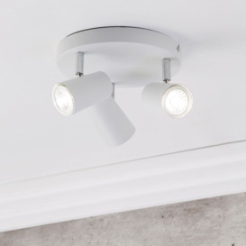 Chobham 3 Light Adjustable Ceiling Spotlight Plate - White - thumbnail 2