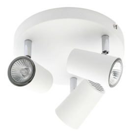 Chobham 3 Light Adjustable Ceiling Spotlight Plate - White - thumbnail 1
