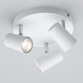 Chobham 3 Light Adjustable Ceiling Spotlight Plate - White - thumbnail 3