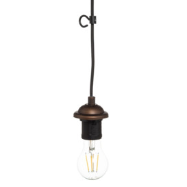 Fresia Plug In Cable Ceiling Pendant Light - Brushed Bronze
