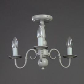 Trudi 3 Arm Semi Flush Ceiling Light - Grey - thumbnail 3