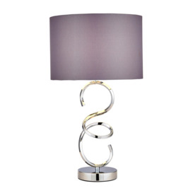 Cali Sculpted Base Touch Table Lamp - Chrome