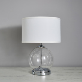 Rhonda Large Globe Table Lamp - Chrome - thumbnail 3