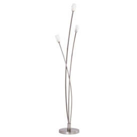 Macti 3 Light Floor Lamp - Satin Nickel