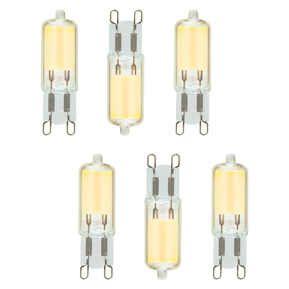 6 Pack of 2 Watt G9 COB LED Capsule Light Bulbs - Natural White - image 1