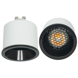 5 Watt LED GU10 Anti Glare Warm White Dimmable Light Bulb - Black - thumbnail 3