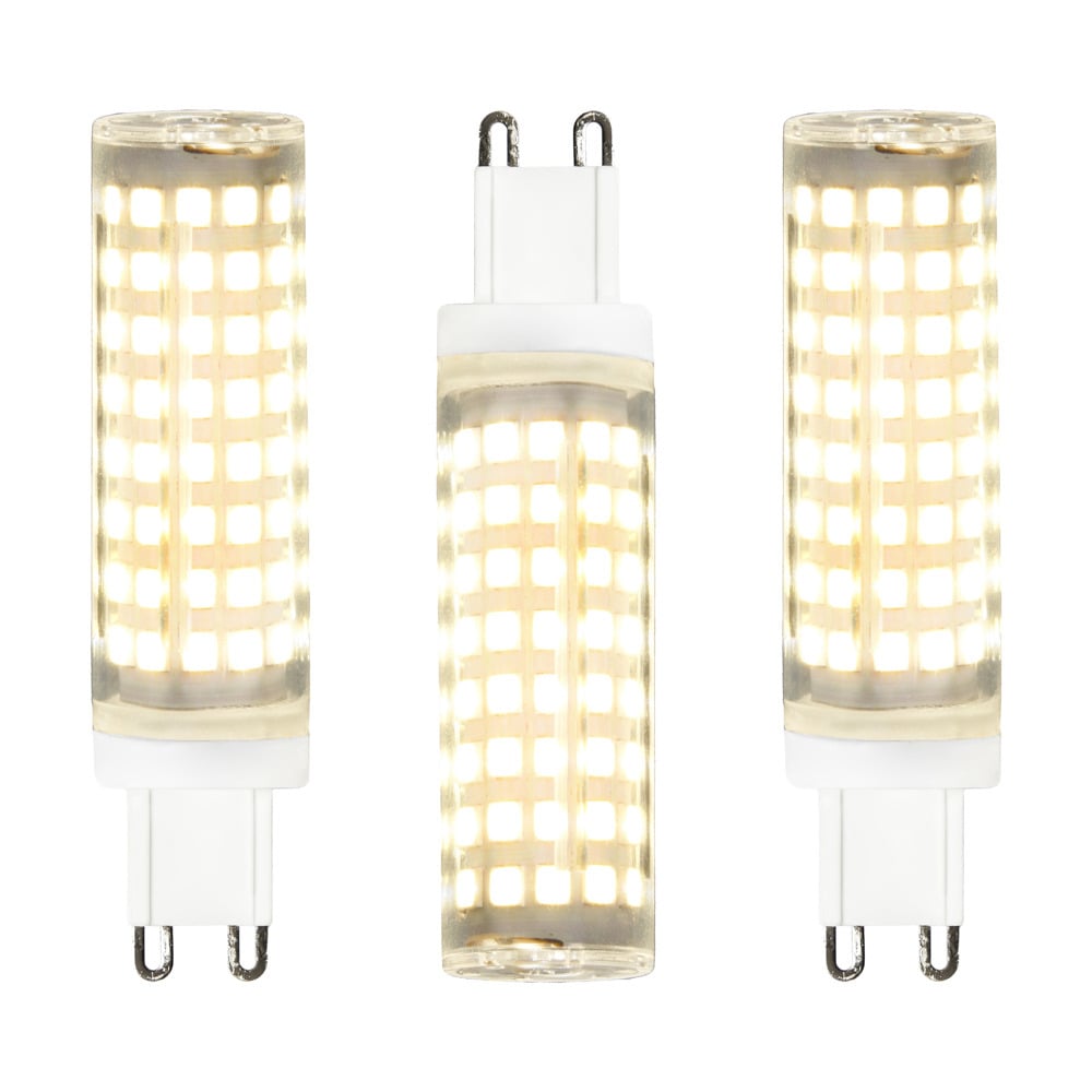 3 Pack of 8 Watt LED Large G9 Light Bulbs - Warm White - image 1