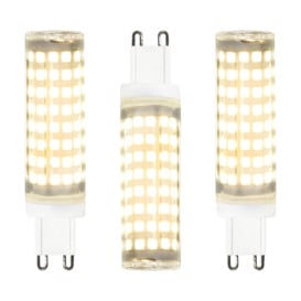 3 Pack of 8 Watt LED Large G9 Light Bulbs - Warm White - thumbnail 1