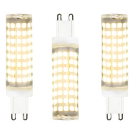 3 Pack of 8 Watt LED Large G9 Light Bulbs - Cool White - thumbnail 1