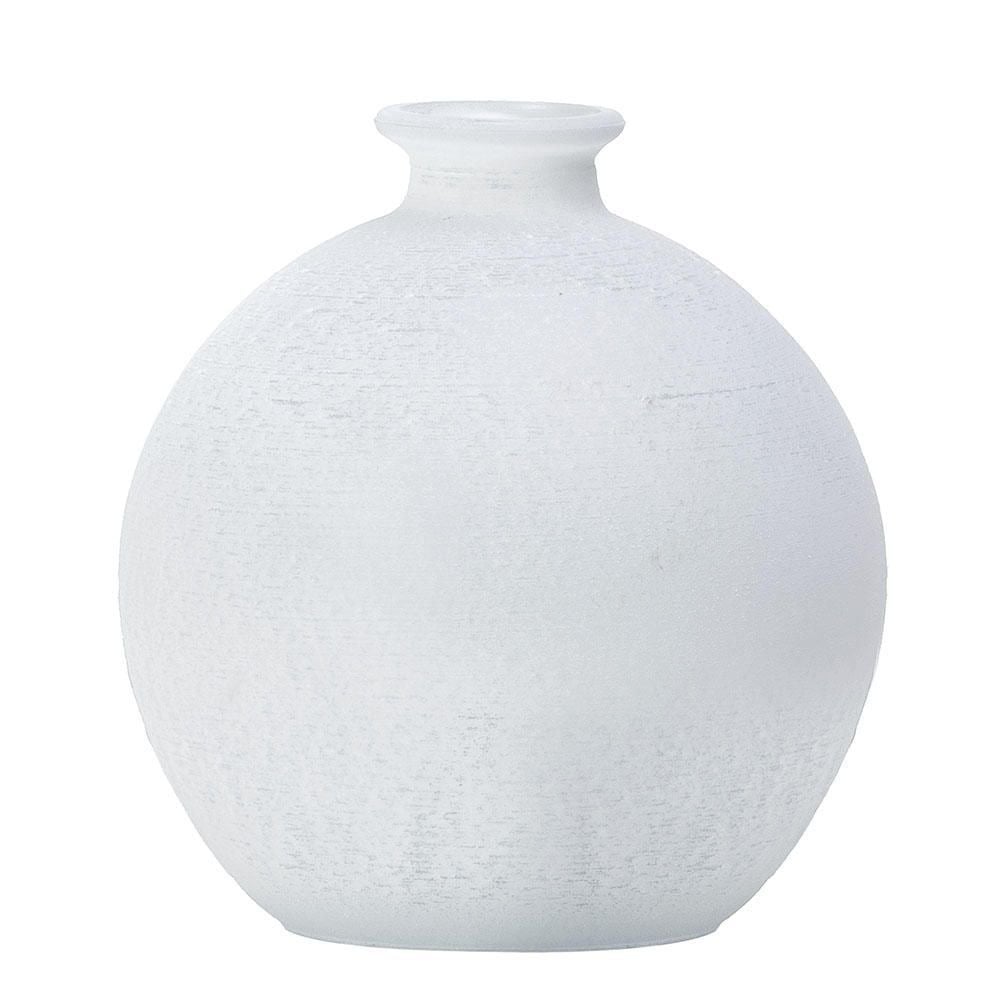 Small Globe Frosted Glass Vase Table Lamp - White - image 1