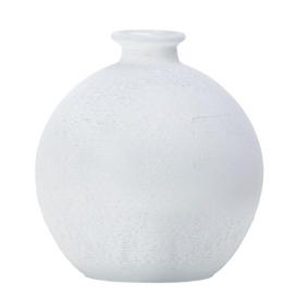 Small Globe Frosted Glass Vase Table Lamp - White - thumbnail 1