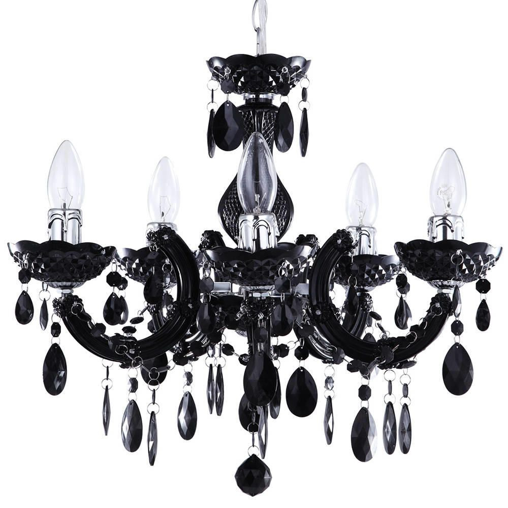 Marie Therese Chandelier Black 5 Light Dual Mount - image 1