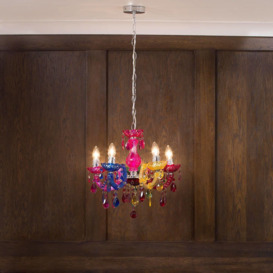 Marie Therese Chandelier 5 Light Dual Mount - Multicoloured - thumbnail 2