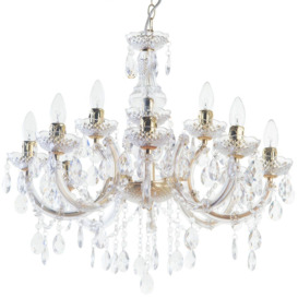 Marie Therese 12 Light Dual Mount Chandelier - Gold