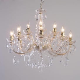 Marie Therese 12 Light Dual Mount Chandelier - Gold - thumbnail 2