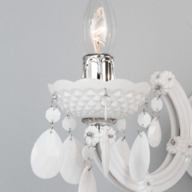 Marie Therese 2 Arm Wall Light Chandelier - White - thumbnail 3