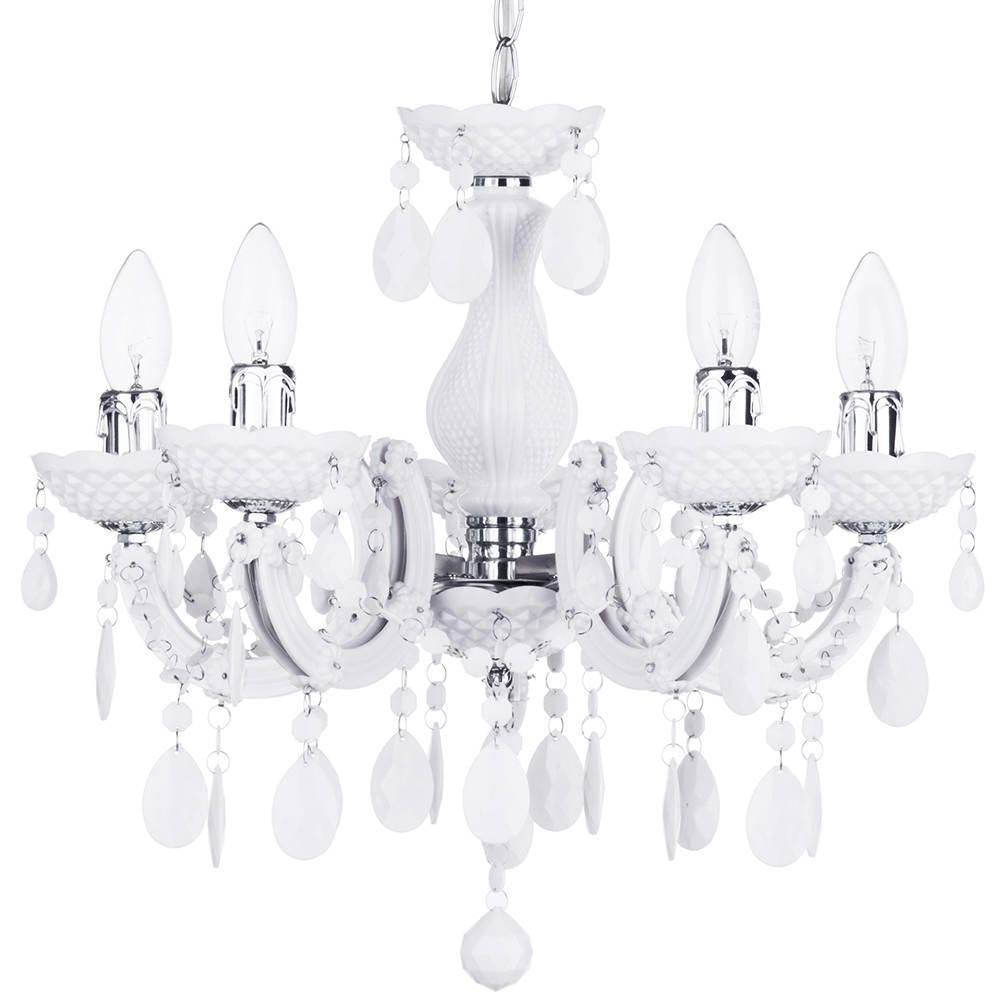 Marie Therese 5 Light Dual Mount Chandelier - White - image 1