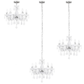 Marie Therese 5 Light Dual Mount Chandelier - White - thumbnail 3