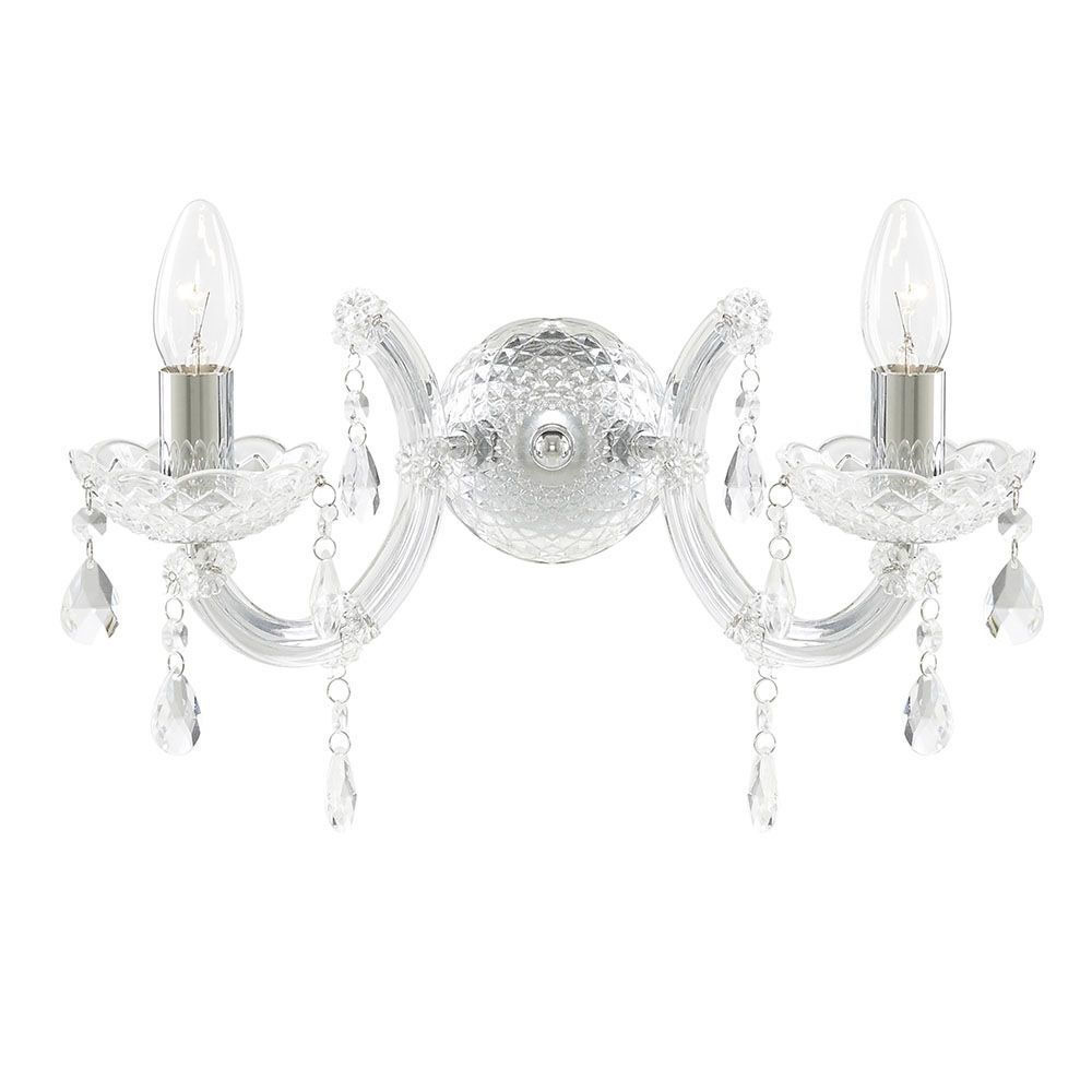 Marie Therese 2 Arm Wall Light Chandelier - Chrome - image 1