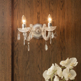 Marie Therese 2 Arm Wall Light Chandelier - Chrome - thumbnail 2