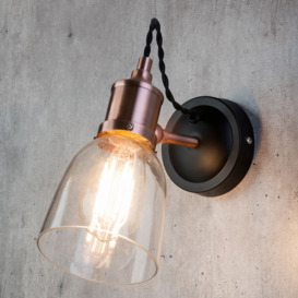 Industrial 1 Light Diner Style Wall Light - Copper - thumbnail 3