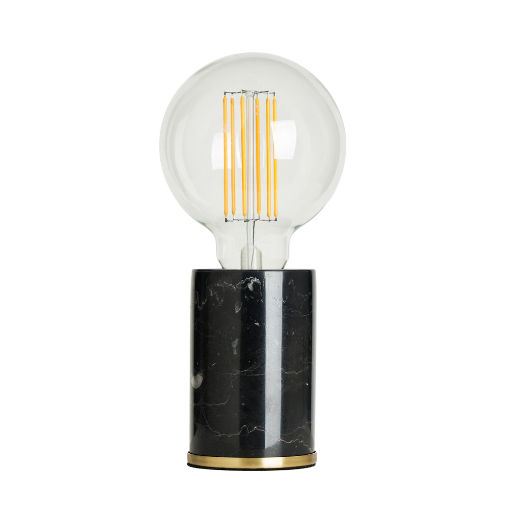Marble and Brass Table Lamp - Black - image 1